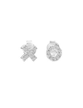 Georgini Kiss Hug Stud Earrings - Silver