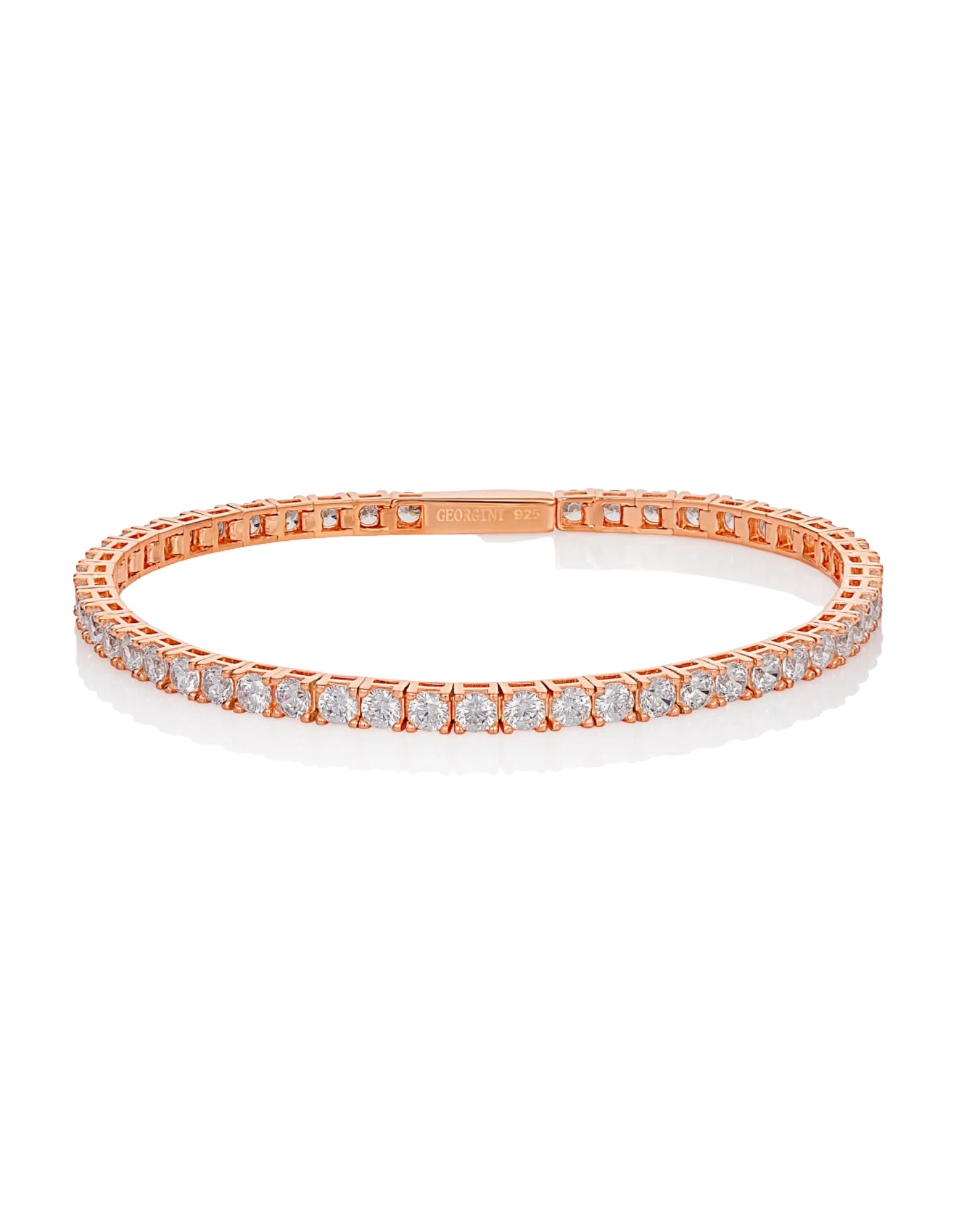 Georgini Selena 3Mm Tennis Bracelet - Rose Gold