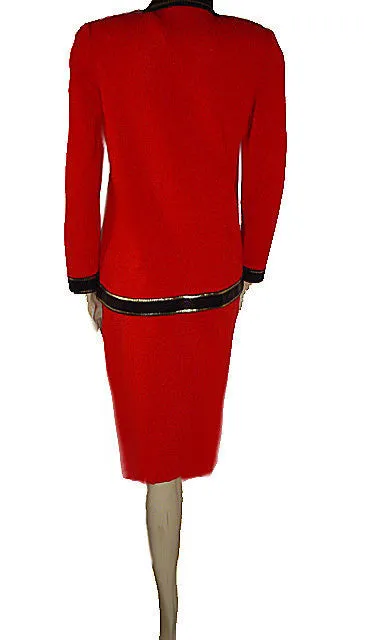 *GORGEOUS $1,000 TOULA SANTANA KNIT SPARKLING PAILLETES EVENING SUIT WITH RHINESTONE BUTTONS - PERFECT FOR VALENTINE'S DAY, CHRISTMAS HOLIDAYS & NEW YEAR’S EVE