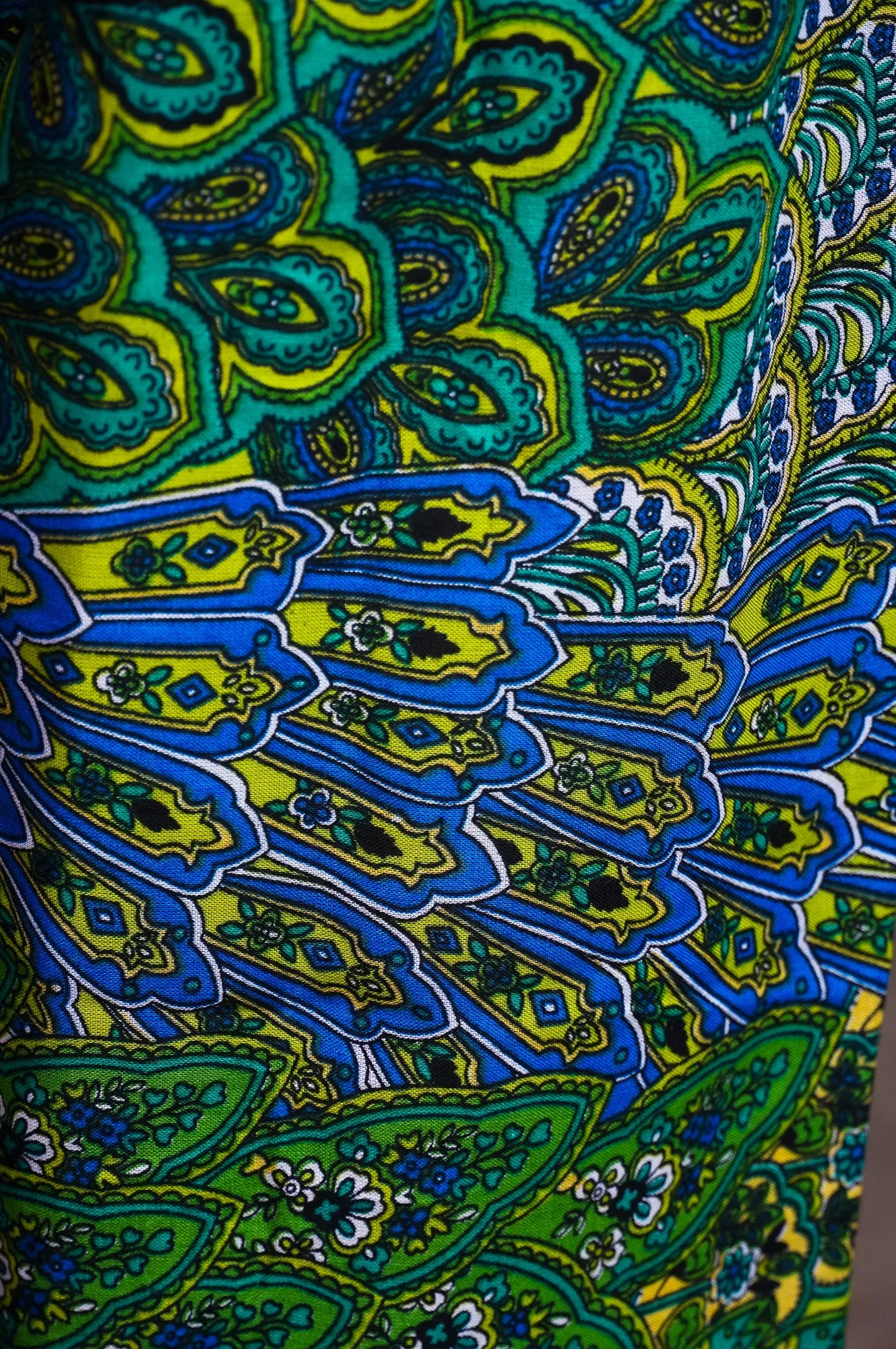 Green Wild Peacock Harem Pants