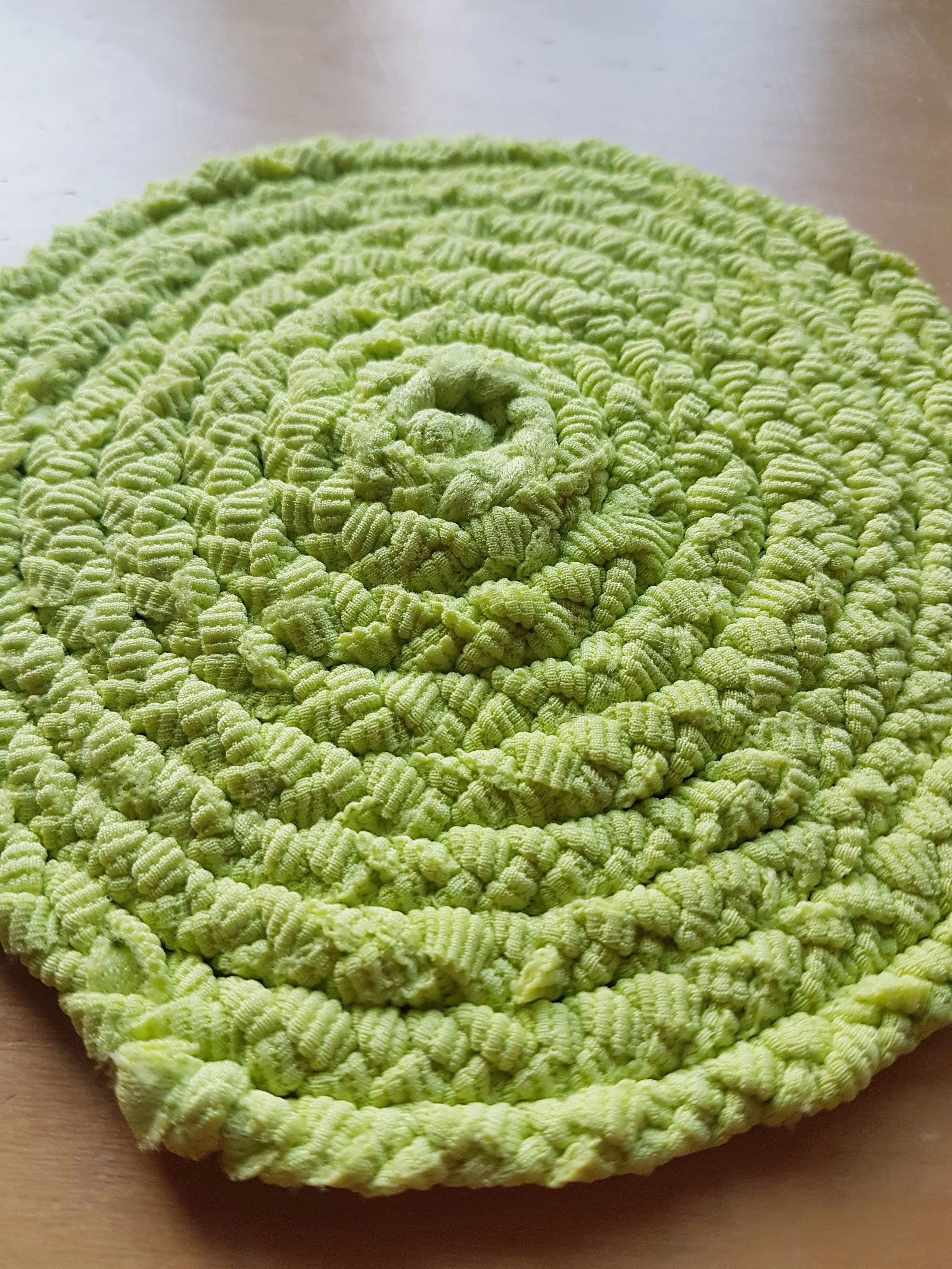 Handmade Coaster Lime Green