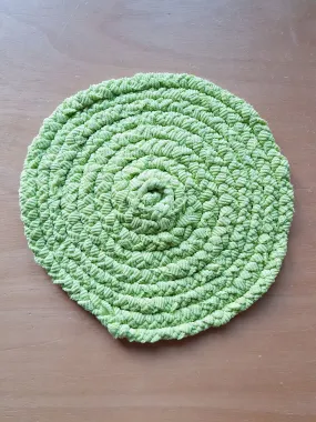 Handmade Coaster Lime Green