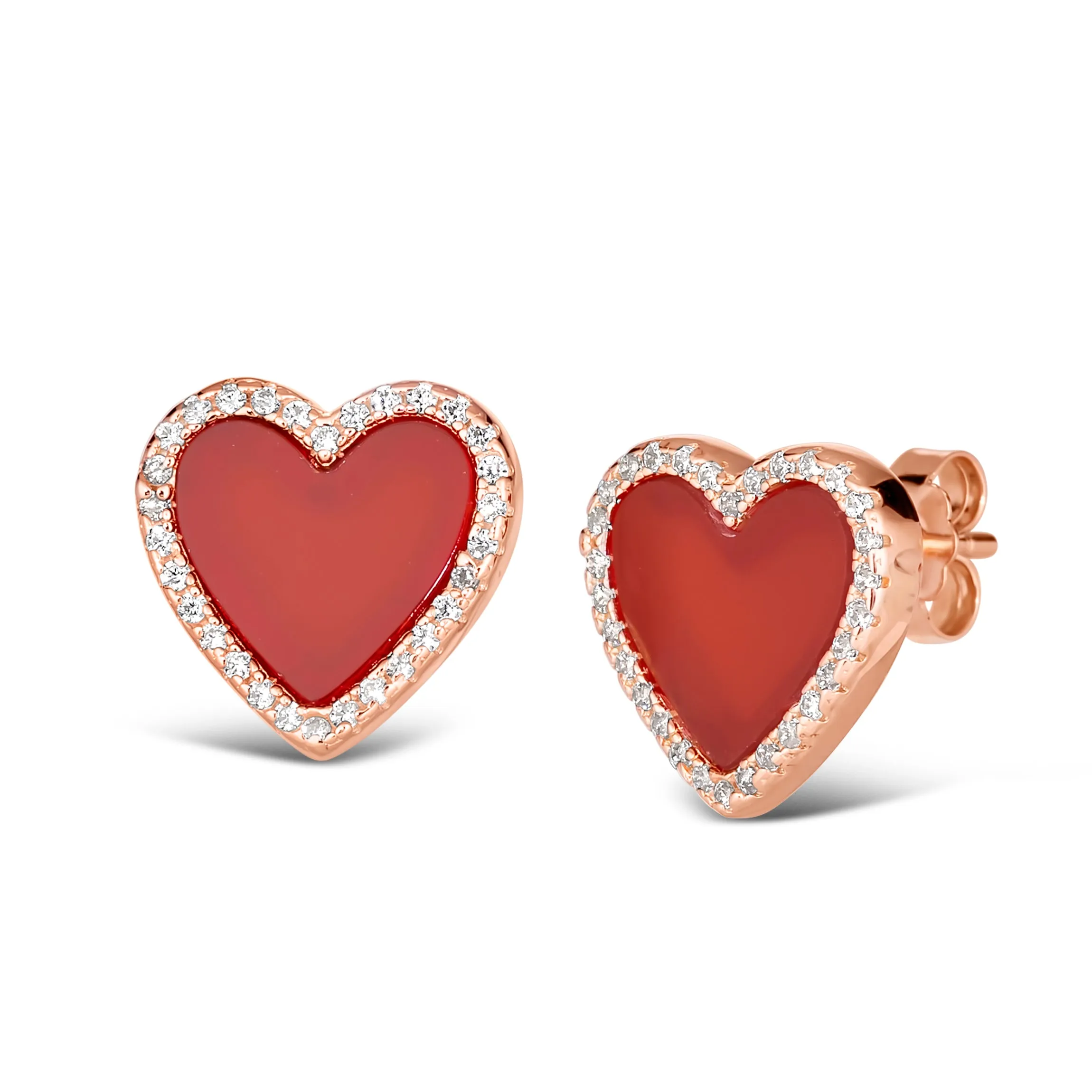 House of Hearts Carnelian Red Earrings