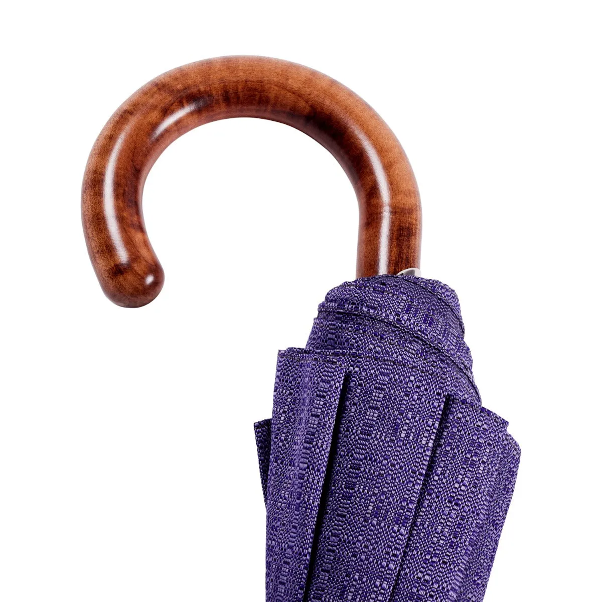 Imperial Purple Travel Umbrella with Maple Handle