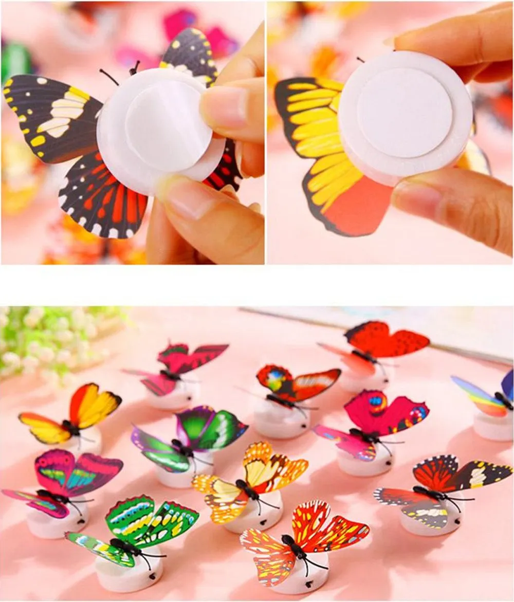 LED 3D Butterfly Wall Lights (10 Pieces)