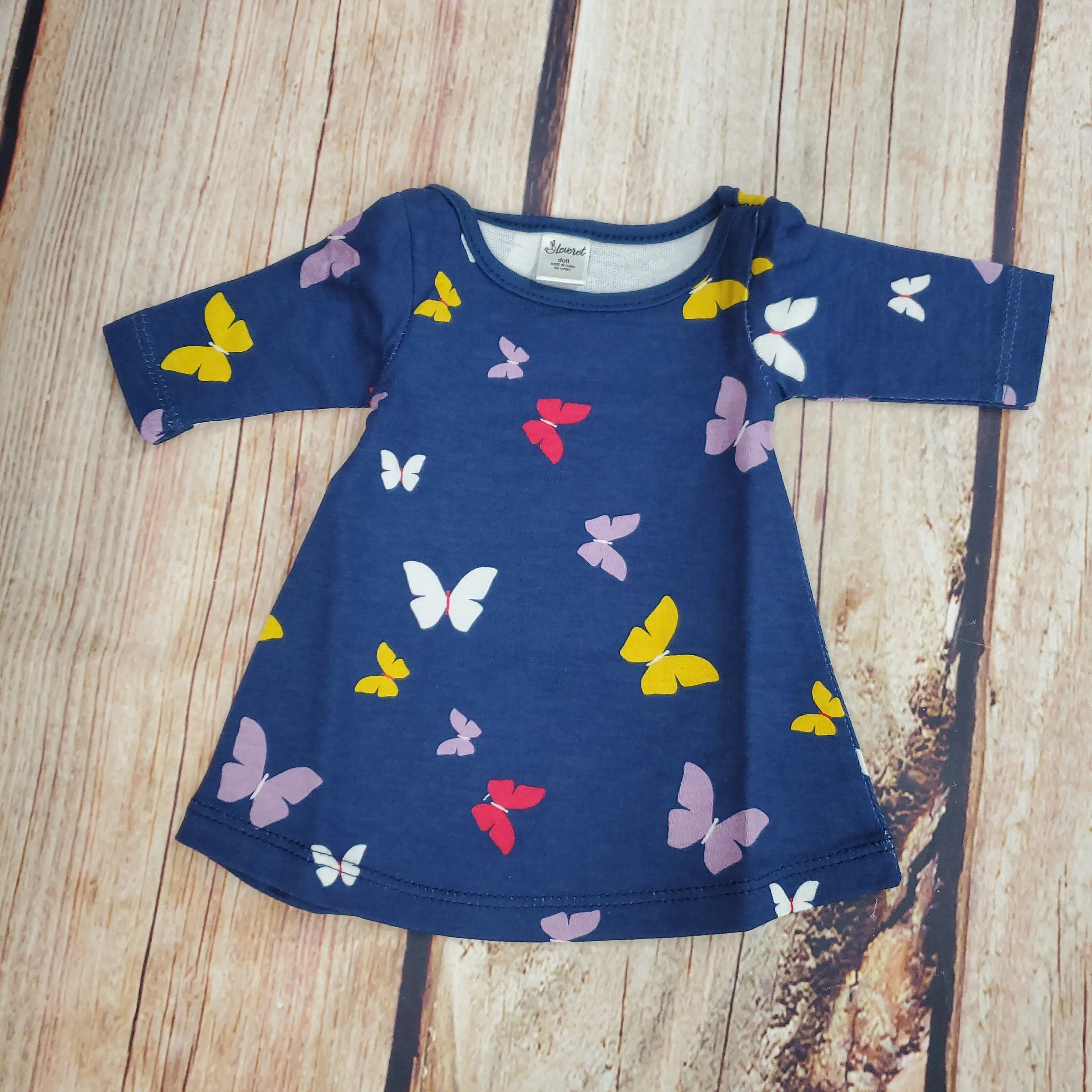 LEVERET BUTTERFLY DRESS WITH MATCHING DOLL SET