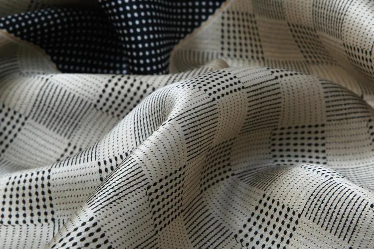 Long Silk Satin Scarf for Men Grey SFM012