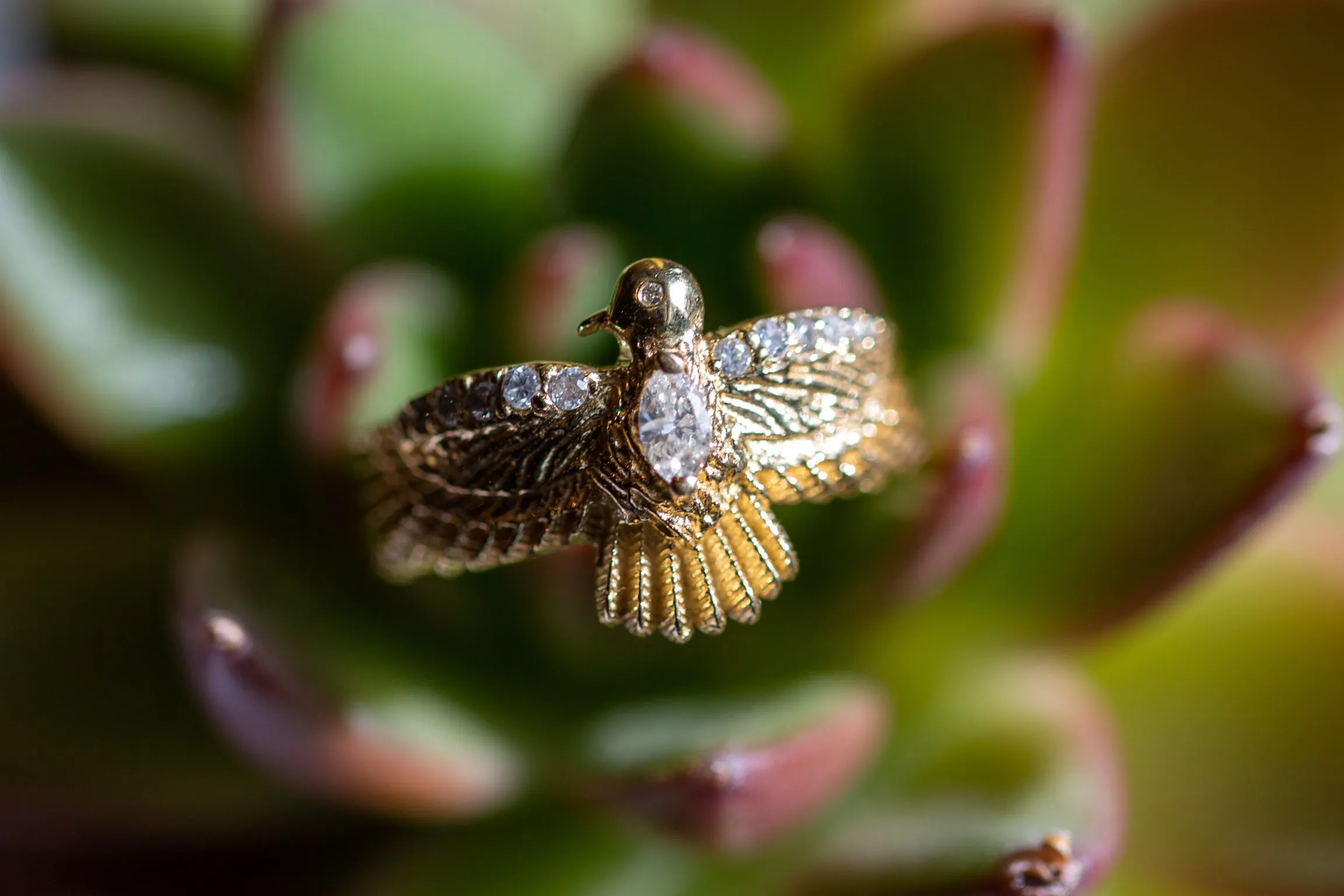 Marquise Diamond Thunderbird Ring