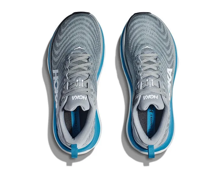 Mens Hoka Gaviota 5 in Limestone/Diva Blue