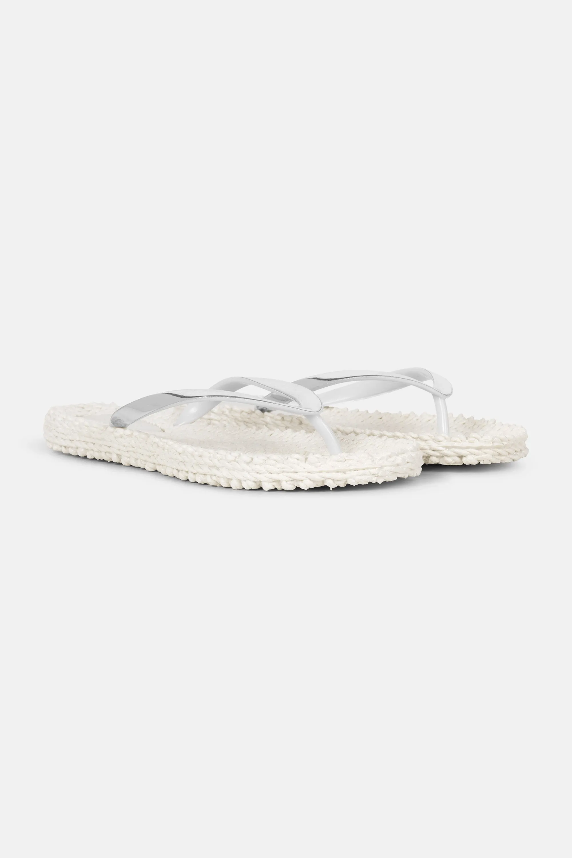 Metallic Flip Flop - Creme