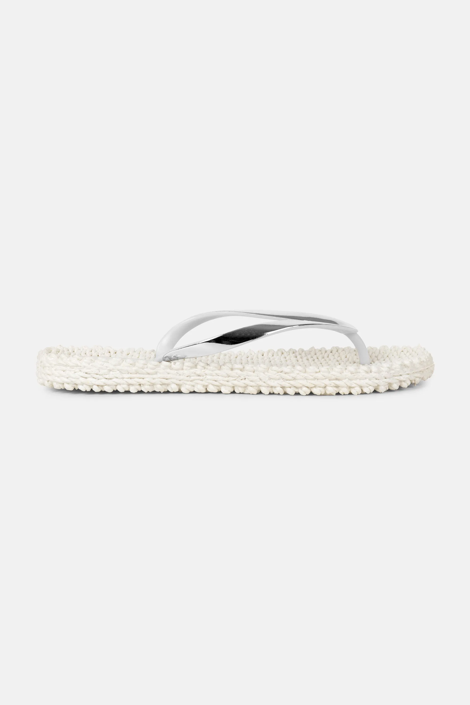 Metallic Flip Flop - Creme