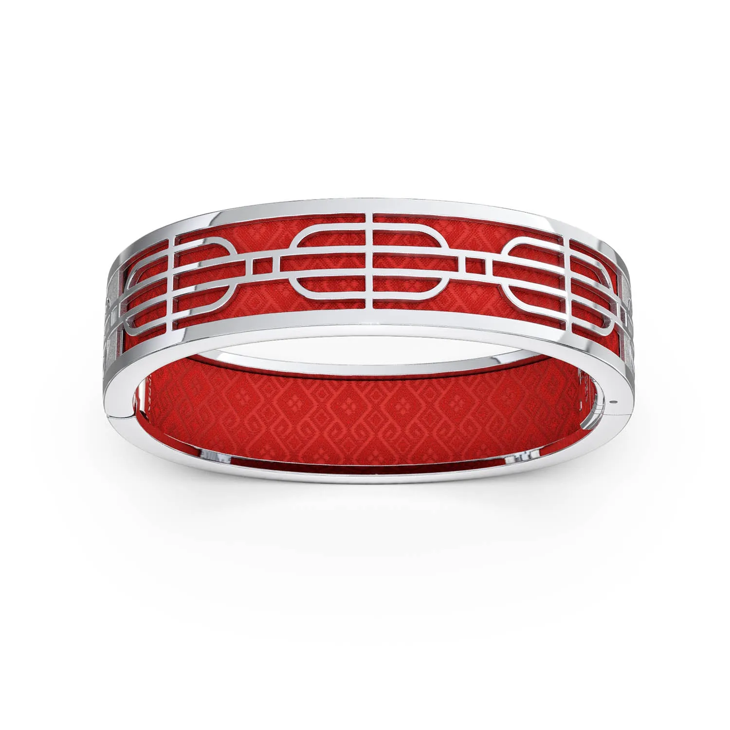 Nanyang Dream Bangle - Dragon Red - Sterling Silver