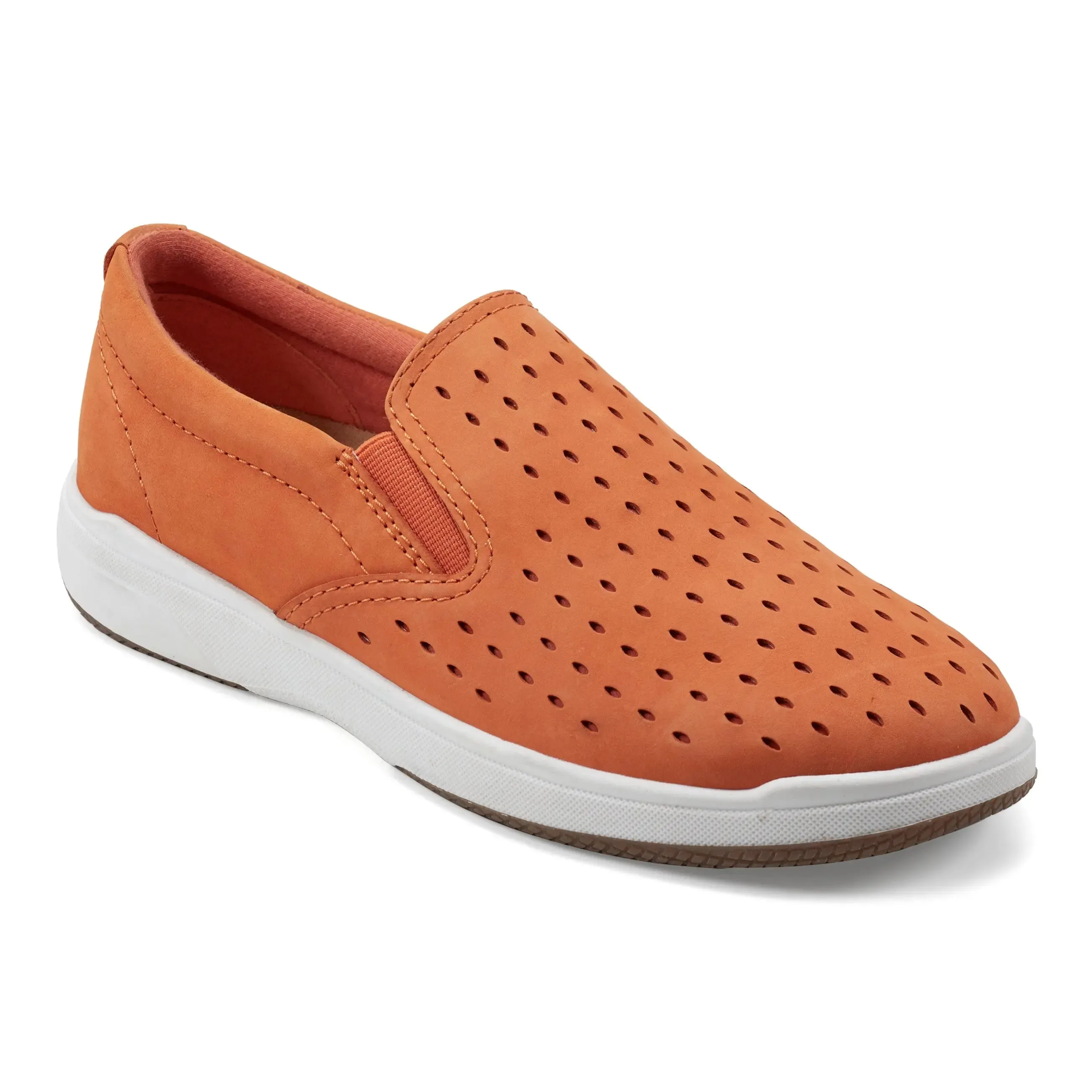 Nel Laser Cut Round Toe Casual Slip-on Sneakers