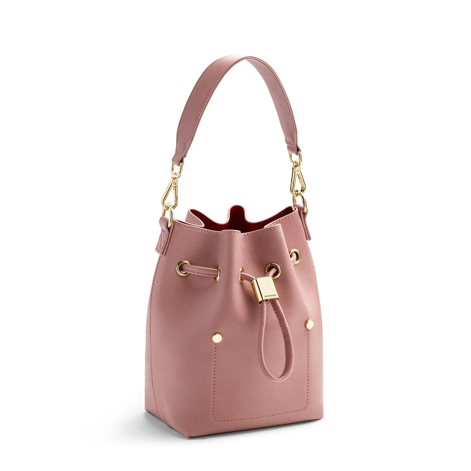 Niko-Niko Mini Bucket Bag - Puce/Maroon