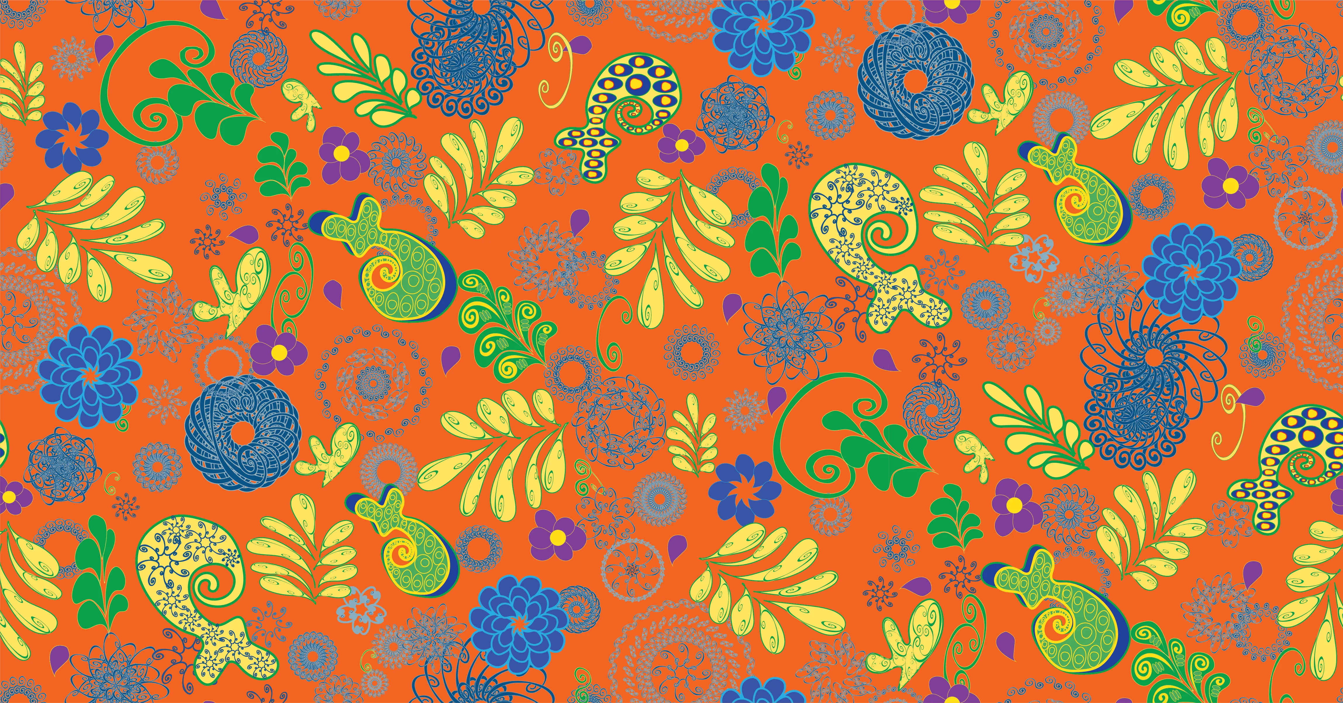 Orange Paisley Scarf, 20x74"	Viscose	Running Stitch