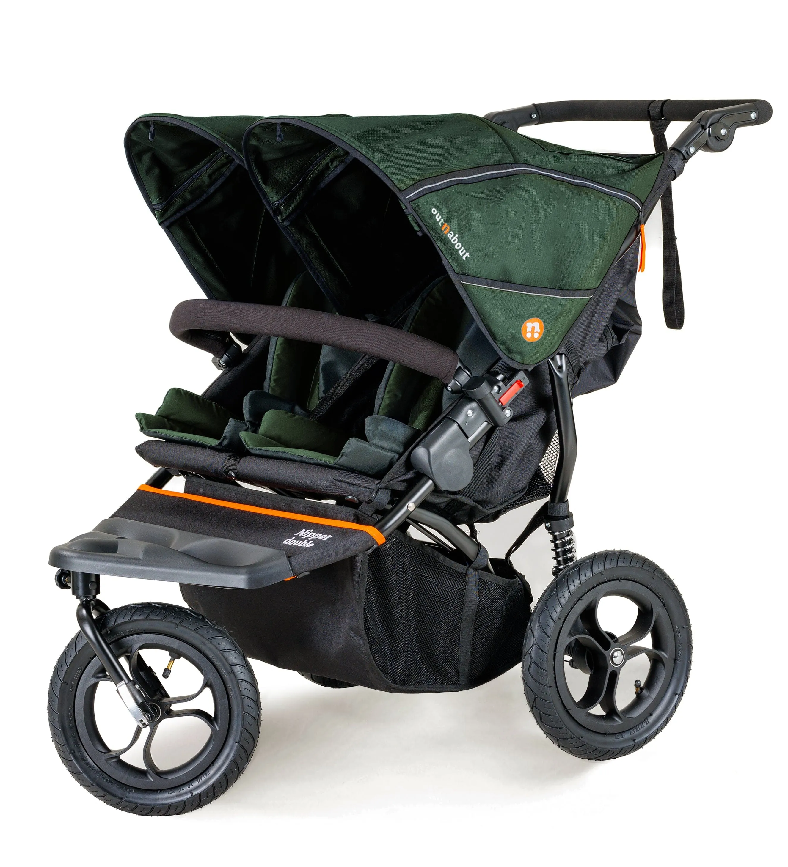 Out n About Nipper V5 Double Pushchair Starter Bundle - Sycamore Green