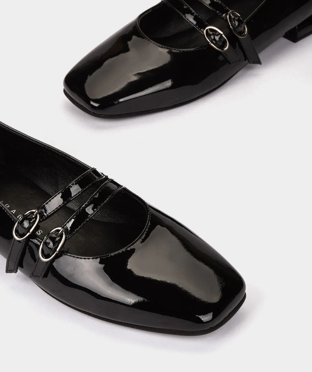 Pedro Miralles Black Patent Mary Jane Ballet Flat