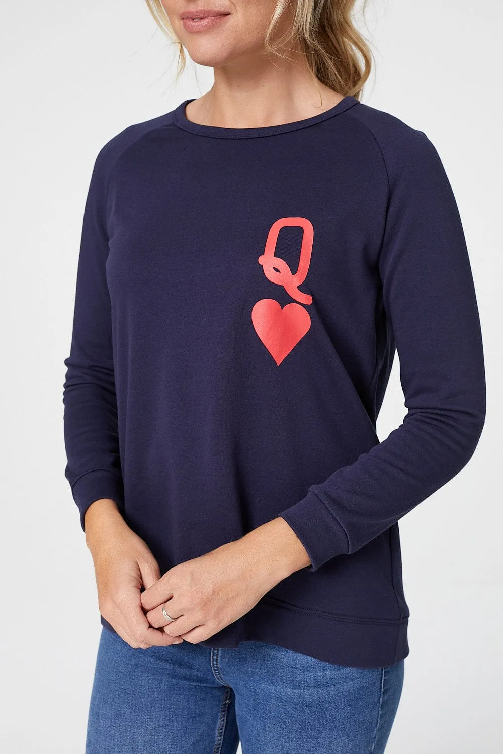 Queen of Hearts Relaxed Jumper