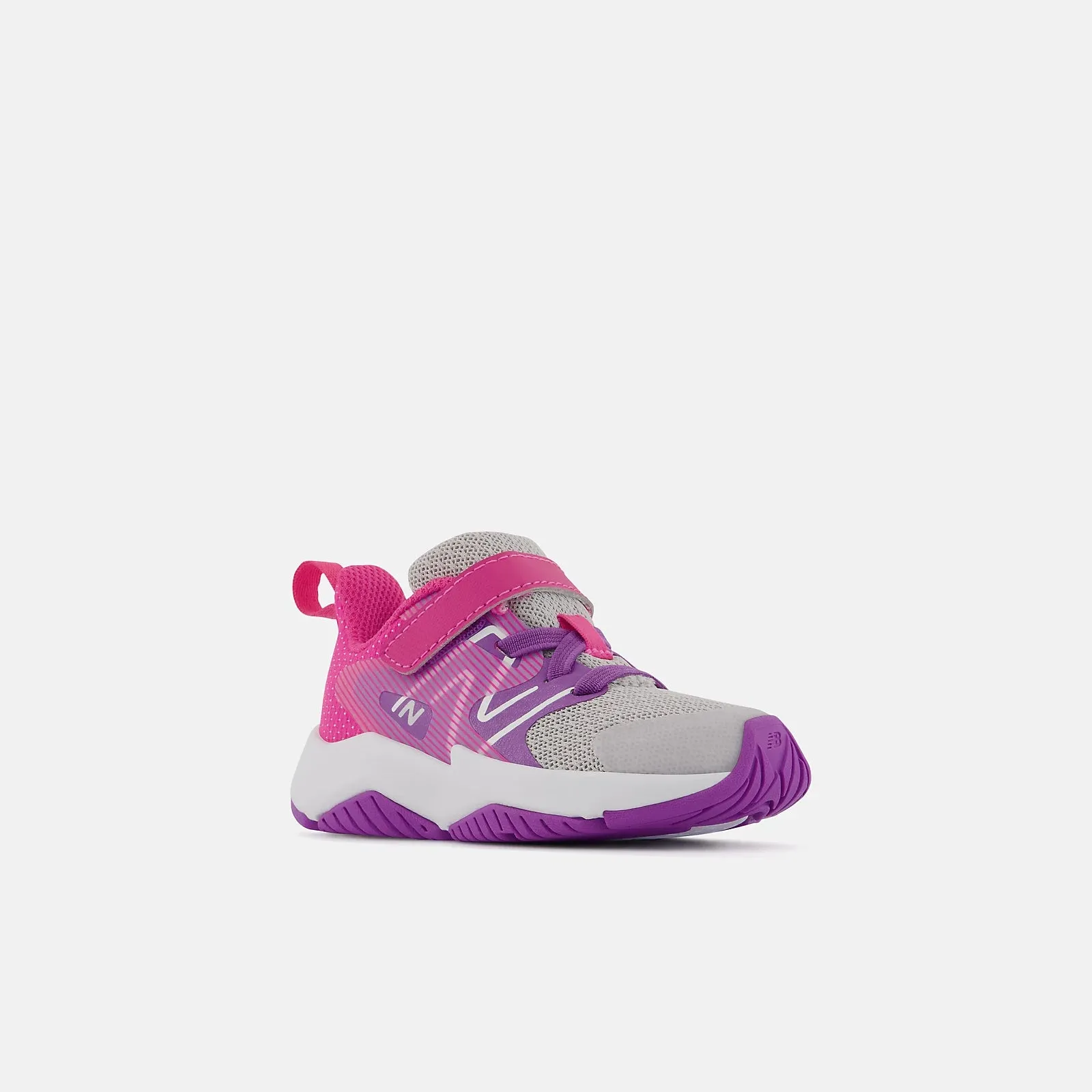 Rave Run v2 | Bungee Lace with Top Strap | Grey w. Purple