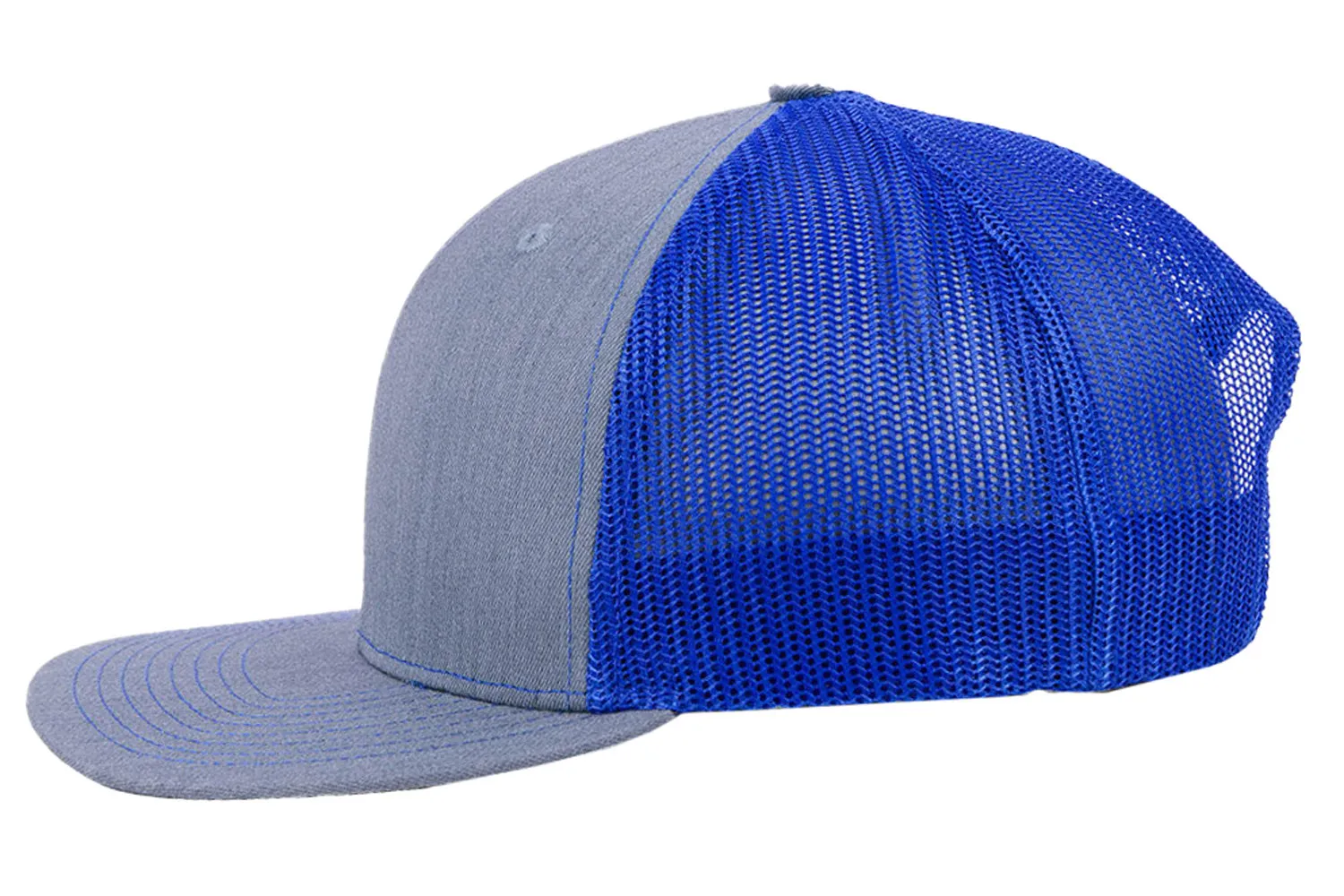 Richardson 112 Trucker - Heather Grey/Royal Blue