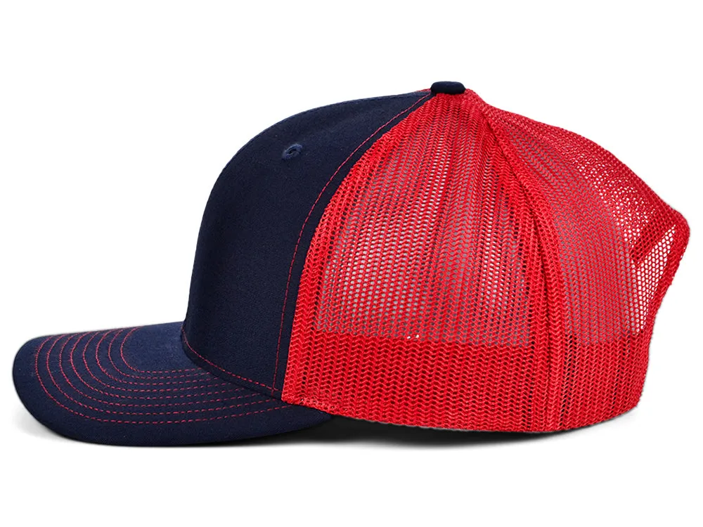 Richardson 112 Trucker - Navy/Red