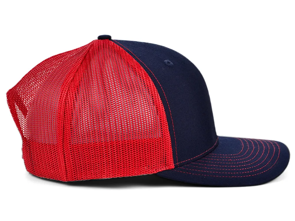 Richardson 112 Trucker - Navy/Red