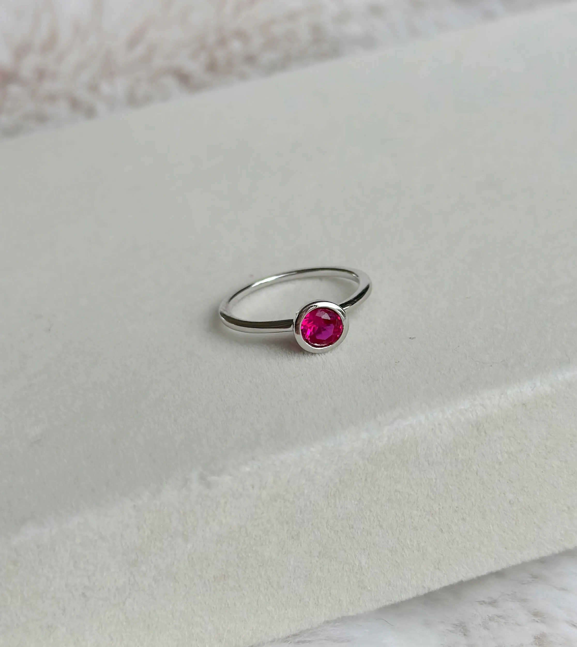 Ruby Ring - Silver