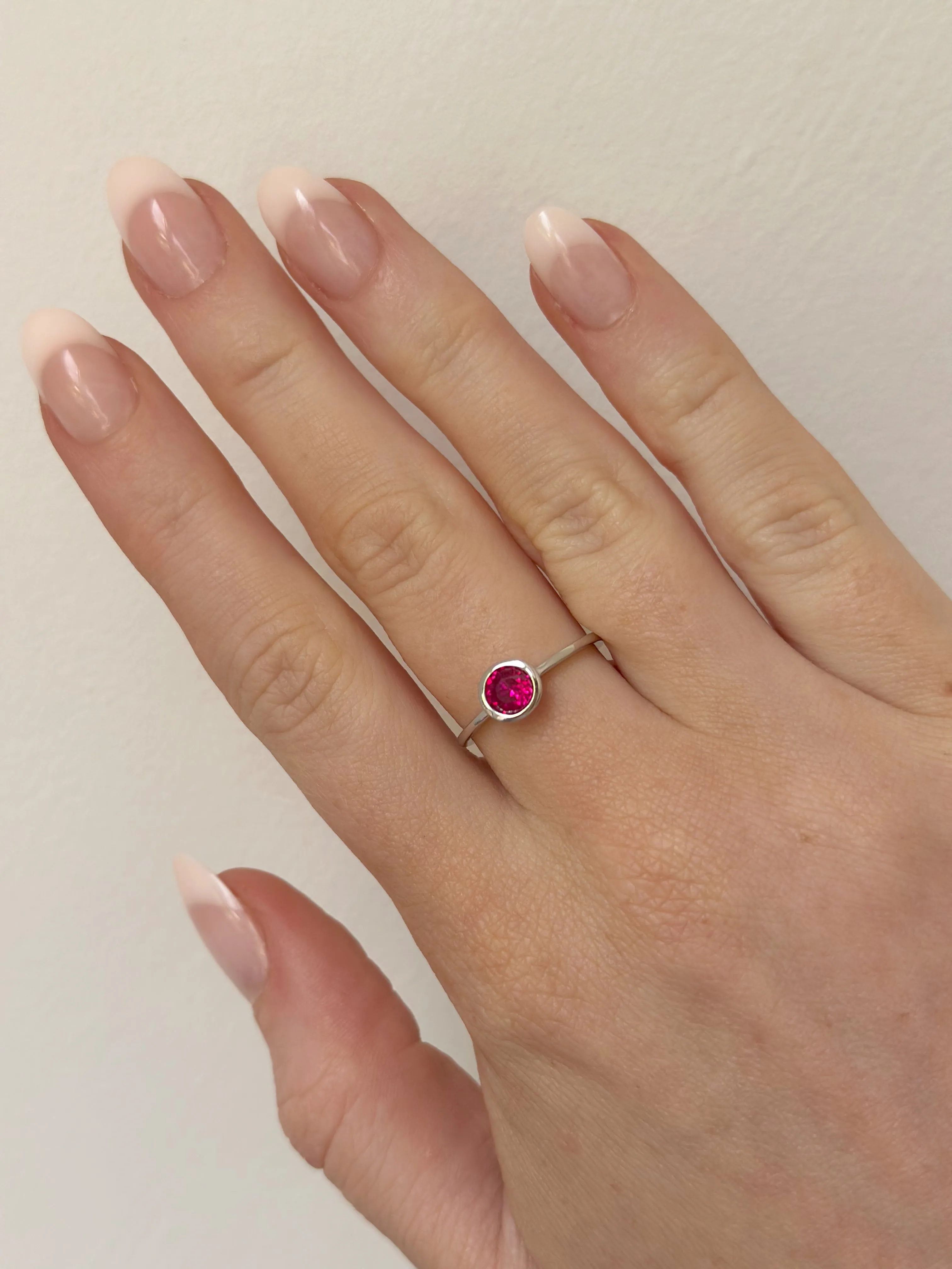 Ruby Ring - Silver