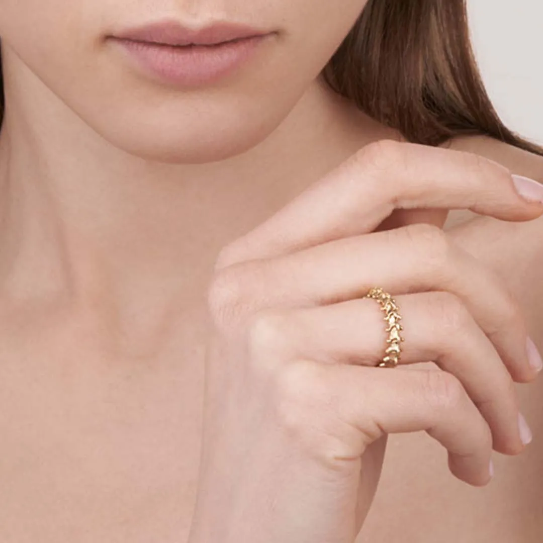 Serpent's Trace Band Ring - Yellow Gold Vermeil