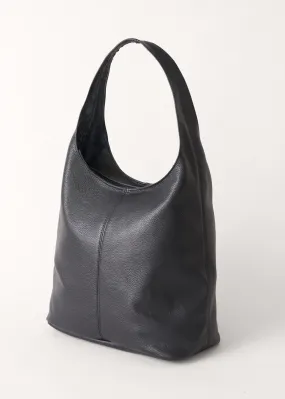 SLOUCH LEATHER BAG - BLACK