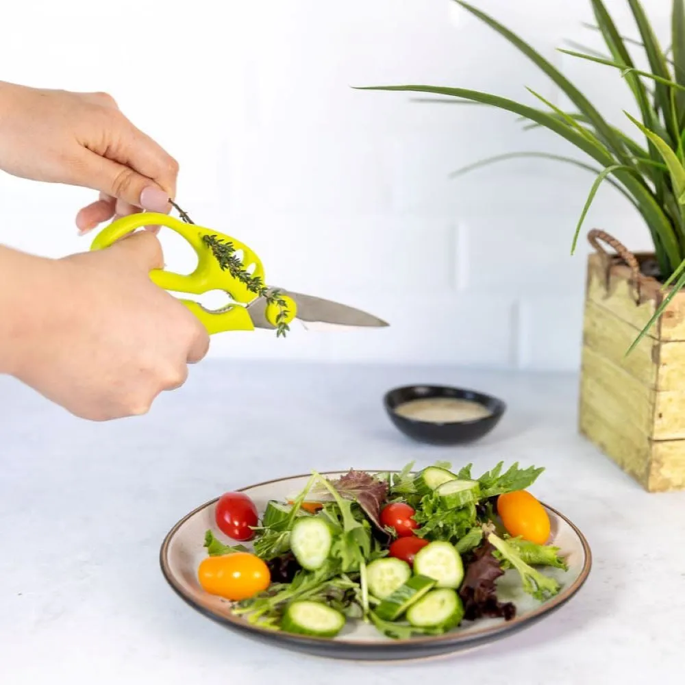 Strip-n-Snip™ Herb Stripping Multi-use Scissors Green