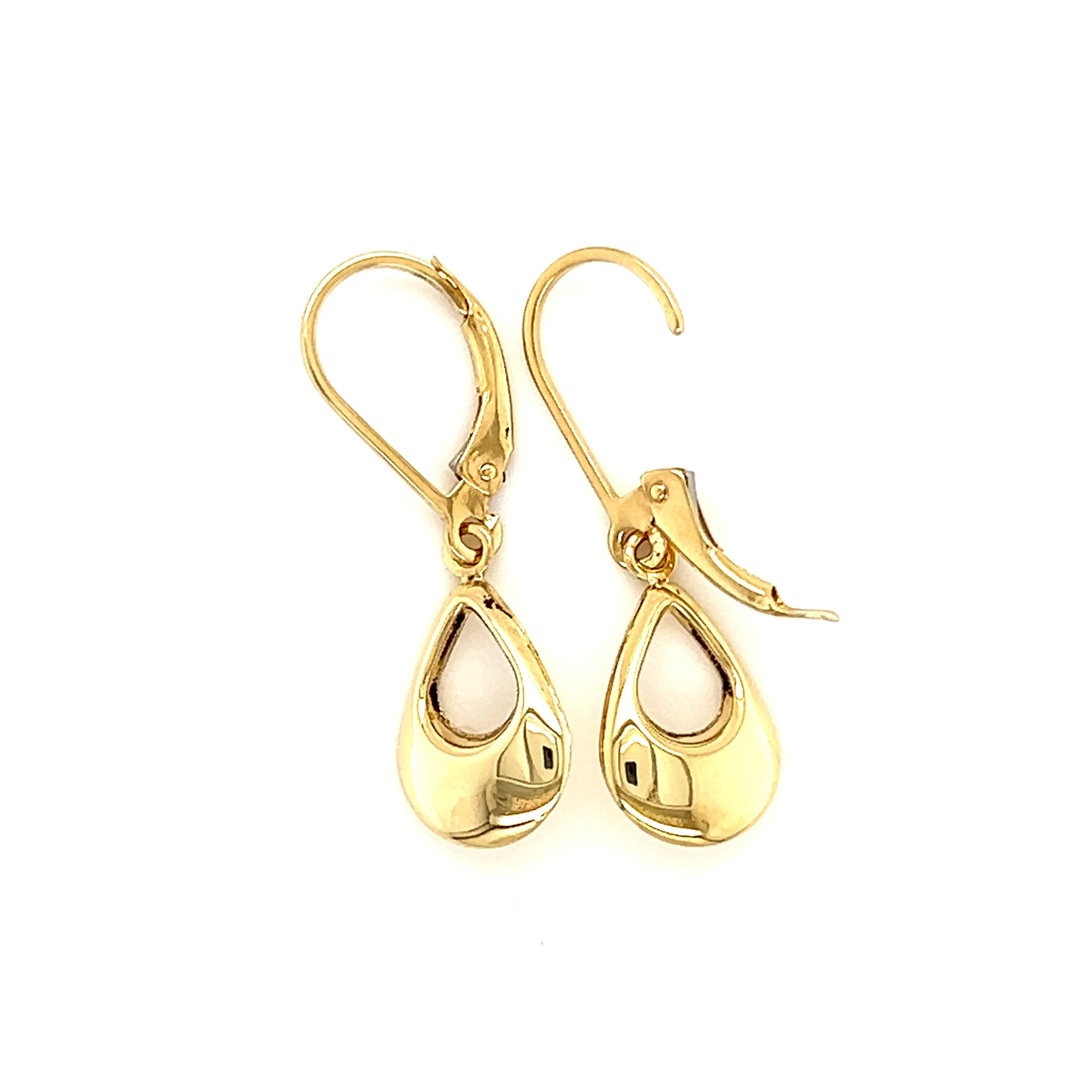 Teardrop Dangle Earrings in 14K Yellow Gold