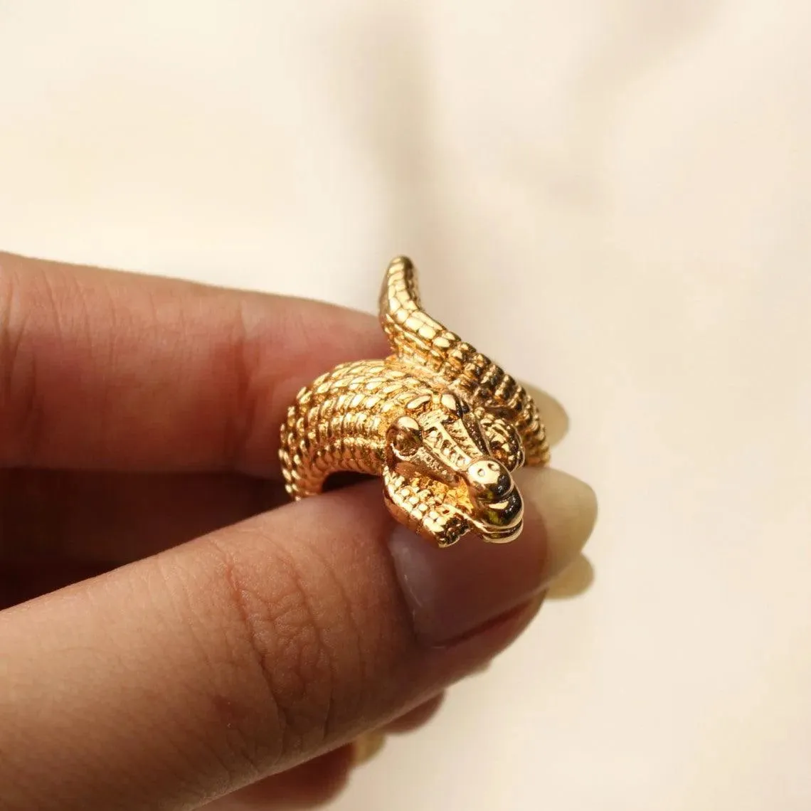 TFC Crocodile 24K Gold Plated Ring